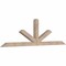 Ekena Millwork Saratoga Smooth Timber Gable Bracket, Douglas Fir, 84"W x 24"H x 3 1/2"D x 3 1/2"F, 7/12 Pitch GBW084X24X0404SAR00SDF - alternate 4
